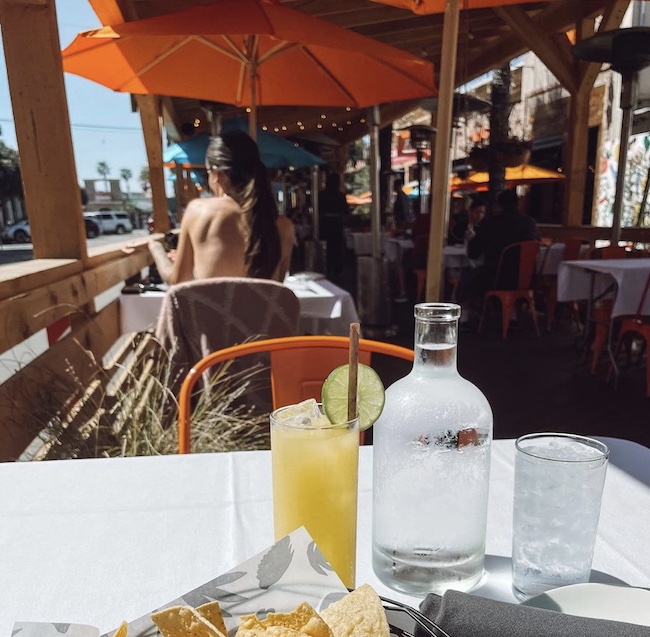 Outdoor dining at Puesto