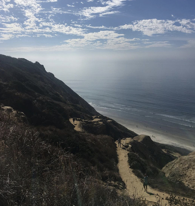 The path to Black's Beach, a nude beach in San Diego